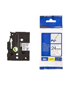 BROTHER TZE-FX251 LABELLING TAPE CASSETTE – BLACK ON WHITE FLEXIBLE-ID, 24MM WIDE (TZEFX251) (BROTZEFX251)
