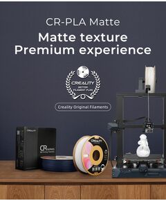 CREALITY CR-PLA MATTE GREY, 3D PRINTER FILAMENT 1 KG SPOOL,1.75MM (3301010299 GRAY)