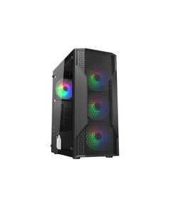 CC-COUGAR CASE MX110 MESH-G RGB TEMPERED GLASS MIDDLE ATX BLACK (4X120MM RGB FANS PREINSTALLED)
