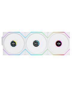 LIAN LI UNI FAN TL-LCD WIRELESS REVERSE 120 WHITE (3PCS & CONTROLLER) CASE FAN