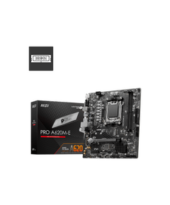MSI MB PRO A620M-E, SOCKET AMD AM5, CS AMD A620, 2 DIMM SOCKETS DDR5, HDMI/VGA, LAN PORT, MICRO-ATX, 3YW.