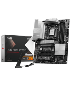 MSI MB PRO X870-P WIFI, SOCKET AMD AM5, CS AMD X870, 4 DIMM SOCKETS DDR5, 4X PCI-E X16, 3X M.2., 1X TYPE-C DP/1X HDMI, LAN 5G, WIFI 7, ATX, 3YW.