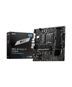 MSI MB PRO B760M-P DDR4, SOCKET INTEL LGA1700 14TH/13TH/12TH GEN, CS INTEL B760, 4 DIMM SOCKETS DDR4, VGA/DP/HDMI, GIGABIT LAN, M-ATX, 3YW.