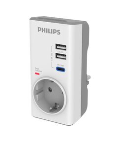 PHILIPS ΜΟΝΌΠΡΙΖΟ AΣΦΑΛΕΊΑΣ USB-C/USB-A ΛΕΥΚΌ (CHP8010W/GRS) (PHICHP8010WGRS)