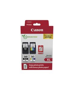 CANON ΜΕΛΆΝΙ INKJET PG-560XL/CL-561XL PH. VALUE PACK (3712C008) (CANPG-560XLPMP)