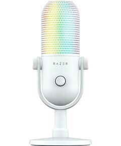 RAZER SEIREN V3 CHROMA - WHITE - RGB USB CONDENSER MICROPHONE - GAIN LIMITER - BUILD-IN SHOCK ABSORB