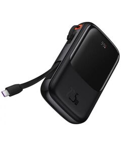 BASEUS POWERBANK QPOW PRO WITH CABLE, 10000MAH, 22.5W BLACK (PPQD060101) (BASPPQD060101)