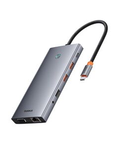 BASEUS HUB 13IN1 PORTALJOY USB-C TO HDMI+DP+VGA+C+USB+PD+RJ45+SD/TF+3.5MM GREY (B00053002811-01) (BASB00053002811-01)
