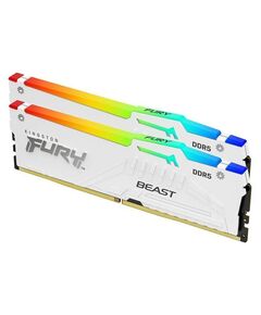KINGSTON MEMORY  KF564C32BWAK2-64  FURY BEAST DDR5, 6400MT/S, WHITE RGB, 64GB KIT