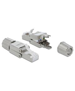 DELOCK ΒΎΣΜΑ RJ45 CAT 6A STP 86477, TOOL-FREE, ΑΣΗΜΊ