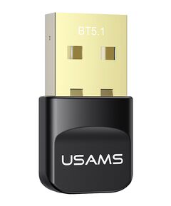 USAMS USB ΑΝΤΆΠΤΟΡΑΣ BLUETOOTH 5.1 ZB321, ΜΑΎΡΟΣ