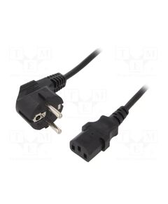 GEMBIRD PC-186 CABLE (C13 / IEC C13 / IEC 320 C13 - SCHUKO ; 1 8M; BLACK) (PC-186) (GEMPC-186)