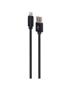 GEMBIRD USB CABLE - TO 8 PIN TEXTILE BRAIDED PLUGS IN METAL SHEATH 1.8M BLACK (CCDB-MUSB2B-AMLM-6) (GEMCCDB-MUSB2B-AMLM-6)