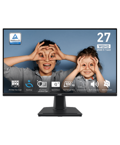 MSI MONITOR PRO MP275Q, FLAT IPS QHD, 27", 16:9, 300 CD/M2, 1300:1, 1MS, 100HZ, 2560X1440, 2XHDMI/1XDP/HP OUT, 2X 2W SPEAKERS, BLACK, 2YW.