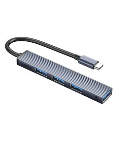 ORICO USB HUB AHC2-4A, 4X ΘΥΡΏΝ, USB 3.0, 5GBPS, USB-C ΣΎΝΔΕΣΗ, ΓΚΡΙ