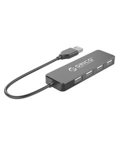 ORICO USB HUB FL01, 4X ΘΥΡΏΝ, USB 2.0, 480MBPS, USB ΣΎΝΔΕΣΗ, ΜΑΎΡΟ