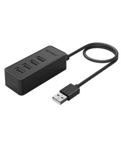 ORICO USB HUB W5P-U2, 4X ΘΥΡΏΝ, USB 2.0, 480MBPS, USB ΣΎΝΔΕΣΗ, 1M ΚΑΛΏΔΙΟ, ΜΑΎΡΟ