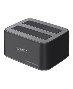 ORICO DOCKING STATION ΓΙΑ 2.5" Ή 3.5" SATA HDD/SSD 6829C3-V1, 2 ΘΈΣΕΩΝ, 5GBPS, ΜΑΎΡΟ