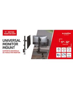SUPERIOR ΕΠΙΤΡΑΠΈΖΙΑ ΒΆΣΗ ΟΘΌΝΗΣ 17"-32" ΜΕ ΡΥΘΜΙΖΌΜΕΝΟ ΒΡΑΧΊΟΝΑ (SUPSPC001) (SPRSUPSPC001)