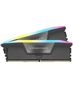 CORSAIR RAM DIMM XMS5 KIT 2X32GB CMH64GX5M2B5600Z40K, DDR5, 5600MHZ, LATENCY 40-40-40-77, 1.25V, VENGEANCE RGB, INTEL XMP & AMD EXPO, RGB LED, GREY, LTW.