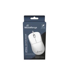 MEDIARANGE WIRED OPTICAL 3-BUTTON MOUSE WITH SCROLL-WHEEL, 1.000 DPI, SYMMETRICAL, 1.5M CABLE, WHITE) (MROS255)