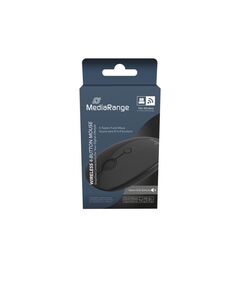 MEDIARANGE OPTICAL 4-BUTTON WIRELESS MOUSE, SCROLL-WHEEL, 1.000 - 2.400 DPI, BLACK (MROS268)