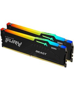 KINGSTON MEMORY  KF560C30BBEAK2-32 FURY BEAST BLACK RGB DDR5, 6000MT/S, 32GB KIT OF 2, EXPO