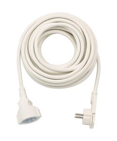 BRENNENSTUHL QUALITY PLASTIC EXTENSION CABLE WITH FLAT PLUG 10M H05VV-F3G1.5 WHITE (1168980210) (BNN1168980210)