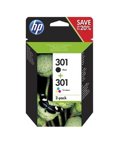 HP ΜΕΛΆΝΙ INKJET NO.301 COMBO 2-PACK (N9J72AE) (HPN9J72AE)