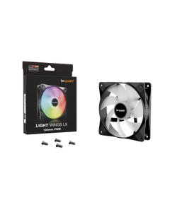 BEQUIET FAN LIGHT WINGS LX 120MM PWM BL120, ARGB, 1600RPM, 51.5CFM/87.5M3/H, 25.5DB, LIFESPAN 60000H, BLACK, 3YW.