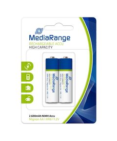 ΕΠΑΝΑΦΟΡΤΙΖΌΜΕΝΗ ΜΠΑΤΑΡΊΑ MEDIARANGE HIGH CAP. NIMH ACCUS AA 1.2V (HR6) (2 PACK) (MRBAT123)