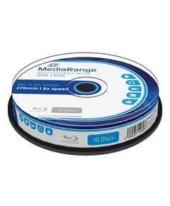 MEDIARANGE BD-R BLU-RAY 50GB 6X CAKE BOX X10 DUAL LAYER (MR507)