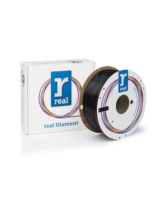 REAL PETG 3D PRINTER FILAMENT - BLACK - SPOOL OF 1KG - 1.75MM (REALPETGSBLACK1000MM175)