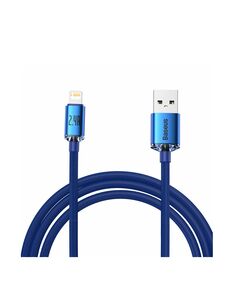 BASEUS CRYSTAL SHINE BRAIDED USB TO LIGHTNING CABLE ΜΠΛΕ 2M (CAJY000103) (BASCAJY000103)