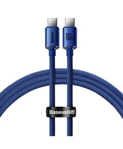 BASEUS CRYSTAL SHINE BRAIDED USB 2.0 CABLE USB-C MALE - USB-C MALE ΜΠΛΕ 1.2M (CAJY000603) (BASCAJY000603)