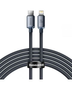 BASEUS CRYSTAL SHINE CABLE USB-C TO LIGHTNING, 20W, PD, 2M BLACK (CAJY000301) (BASCAJY000301)