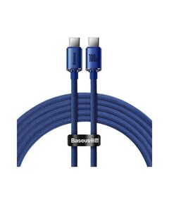 BASEUS CRYSTAL SHINE CABLE USB-C TO USB-C, 100W, 2M BLUE (CAJY000703) (BASCAJY000703)