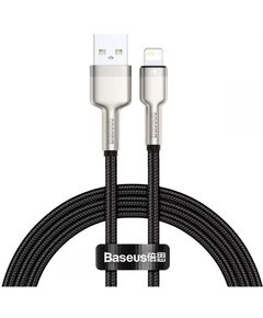 BASEUS USB CABLE FOR LIGHTNING BASEUS CAFULE, 2.4A, 1M BLACK (CALJK-A01) (BASCALJK-A01)