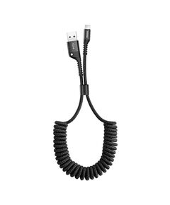 BASEUS SPRING-LOADED CABLE LIGHTNING 1M 2A BLACK (CALSR-01) (BASCALSR-01)