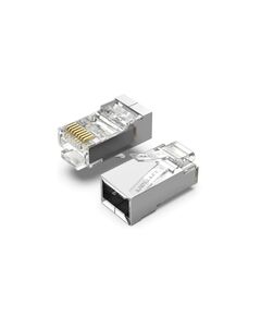 VENTION CAT.6 FTP RJ45 MODULAR PLUG TRANSPARENT METAL TYPE 100-PACK (IDCR0-100) (VENIDCR0-100)