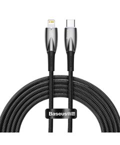 BASEUS ΚΑΛΏΔΙΟ USB-C ΣΕ LIGHTNING GLIMMER SERIES 20W 2M ΜΑΎΡΟ (CADH000101) (BASCADH000101)