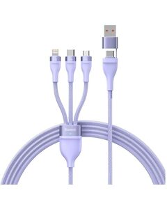 BASEUS ΚΑΛΏΔΙΟ USB 3ΣΕ1 FLASH SERIES 2 USB-C/MICROUSB/LIGHTNING 100W 1.2M ΛΙΛΆ (CASS030105) (BASCASS030105)