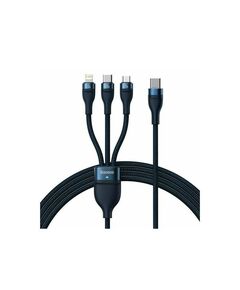 BASEUS ΚΑΛΏΔΙΟ USB 3ΣΕ1 FLASH SERIES 2 USB-C/MICROUSB/LIGHTNING 100W 1.5M ΜΠΛΕ (CASS030203) (BASCASS030203)