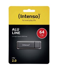 INTENSO USB 2.0 STICK 64GB ALU LINE ANTHRACITE (3521491) (NSO3521491)