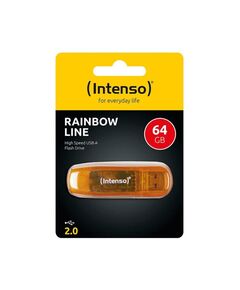 INTENSO USB 2.0 STICK 64GB RAINBOW LINE ORANGE (3502490) (NSO3502490)