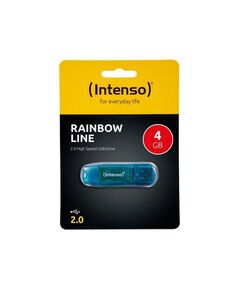 INTENSO USB 2.0 STICK  4GB RAINBOW LINE BLUE (3502450) (NSO3502450)
