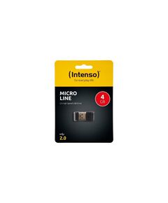INTENSO USB 2.0 STICK 4GB MICRO LINE BLACK (3500450) (NSO3500450)