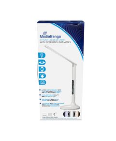 MEDIARANGE STYLISH LED DESK LAMP WITH DIFFERENT LIGHT MODES, WHITE (MROS501)