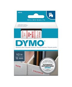 ΤΑΙΝΊΑ ΕΤΙΚΕΤΟΓΡΆΦΟΥ DYMO STANDARD 45015 12 MM X 7 M (ΚΌΚΚΙΝΑ ΓΡΆΜΜΑΤΑ ΣΕ ΛΕΥΚΌ ΦΌΝΤΟ) (S0720550) (DYMO45015)