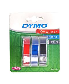 ΤΑΙΝΊΑ ΕΤΙΚΕΤΟΓΡΆΦΟΥ DYMO S0847750 EMBOSSING PACK (3 TAPES) - 9MM (BLUE/BLACK/RED) (S0847750) (DYMOS0847750)